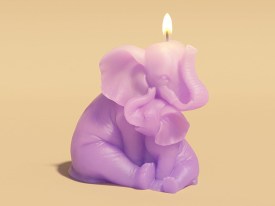 Elefante sentado con hijo